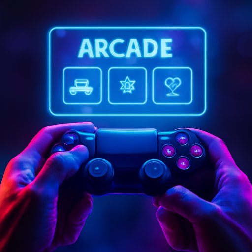 real money games app arcade menu screen